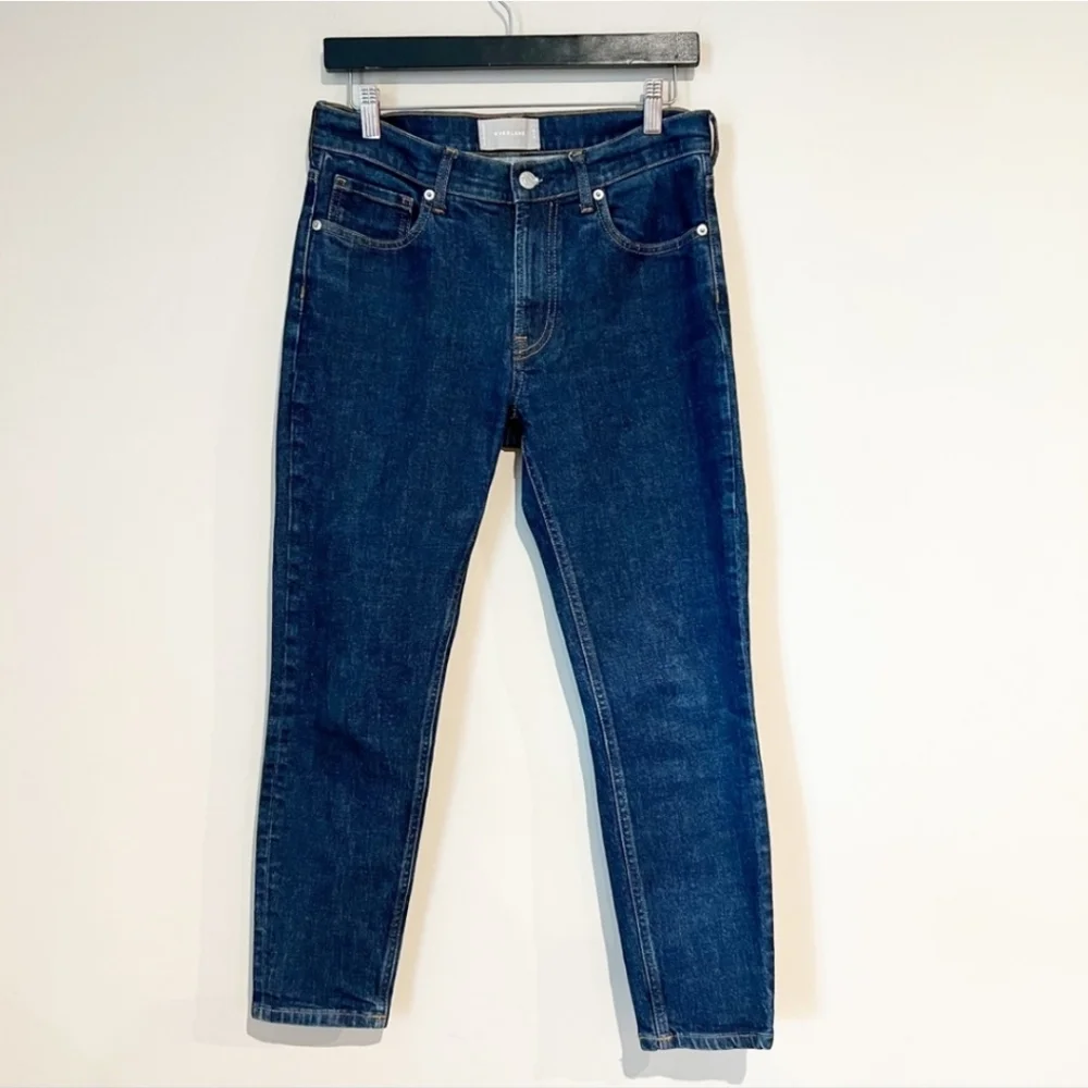 Everlane Dark Wash Rigid Denim Skinny / Slim Straight Jeans Sz 29 Ankle - Picture 3 of 8